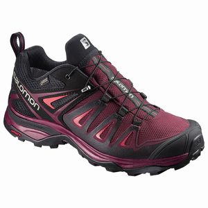 Dámske Turistické Topánky Salomon X ULTRA 3 GTX W Červené/Čierne,527-88975